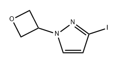 3-碘-1-(氧杂环丁烷-3-基)-1H-吡唑 结构式