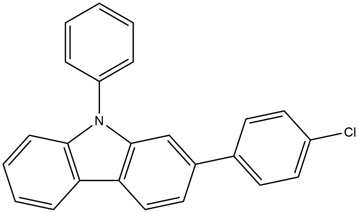 2-(4-Chlorophenyl)-9-phenyl-9H-carbazole 结构式