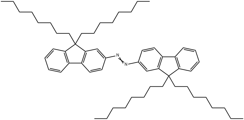 (E)-1,2-双(9,9-二辛基-9H-芴-2-基)二氮烯 结构式
