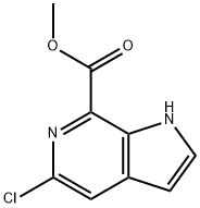 5-氯-1H-吡咯[2,3-C]吡啶-7-羧酸甲酯 结构式