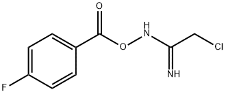 Benzoic acid, 4-fluoro-, (2-chloro-1-iminoethyl)azanyl ester 结构式