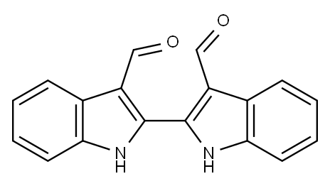 [2,2'-Bi-1H-indole]-3,3'-dicarboxaldehyde 结构式
