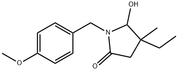 2-Pyrrolidinone, 4-ethyl-5-hydroxy-1-[(4-methoxyphenyl)methyl]-4-methyl- 结构式