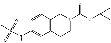 2(1H)-Isoquinolinecarboxylic acid, 3,4-dihydro-6-[(methylsulfonyl)amino]-, 1,1-dimethylethyl ester 结构式