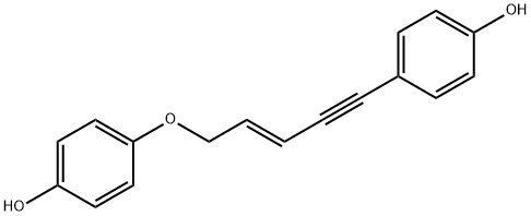 4-[5-(4-羟基苯氧基)-3-戊烯-1-炔基]苯酚 结构式