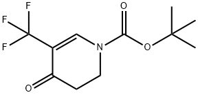 4-Oxo-5-trifluoromethyl-3,4-dihydro-2H-pyridine-1-carboxylic acid tert-butyl ester 结构式