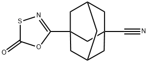 Tricyclo[3.3.1.13,7]decane-1-carbonitrile, 3-(2-oxo-1,3,4-oxathiazol-5-yl)- 结构式