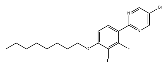 Pyrimidine, 5-bromo-2-[2,3-difluoro-4-(octyloxy)phenyl]- 结构式