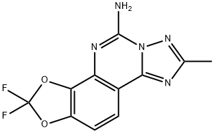 1,3-Dioxolo[4,5-h][1,2,4]triazolo[1,5-c]quinazolin-5-amine, 2,2-difluoro-8-methyl- 结构式