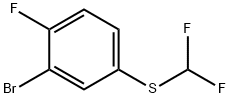 3-Bromo-4-fluorophenyl difluoromethyl sulphide 结构式