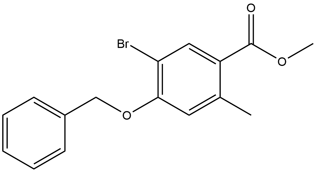 Methyl 5-bromo-2-methyl-4-(phenylmethoxy)benzoate 结构式