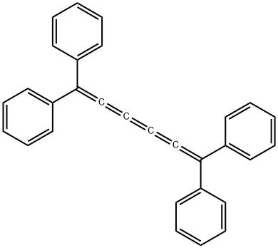 Benzene, 1,1',1'',1'''-(1,2,3,4,5-hexapentaene-1,6-diylidene)tetrakis- 结构式