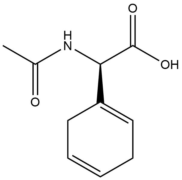 1,4-Cyclohexadiene-1-acetic acid, α-(acetylamino)-, (αR)- 结构式