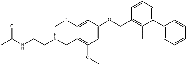 Acetamide, N-[2-[[[2,6-dimethoxy-4-[(2-methyl[1,1'-biphenyl]-3-yl)methoxy]phenyl]methyl]amino]ethyl]- 结构式