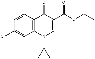 3-Quinolinecarboxylic acid, 7-chloro-1-cyclopropyl-1,4-dihydro-4-oxo-, ethyl ester 结构式