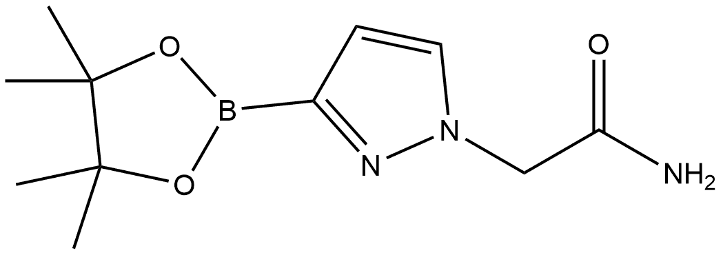 2-(3-(4,4,5,5-四甲基-1,3,2-二氧杂硼烷-2-基)-1H-吡唑-1-基)乙酰胺 结构式