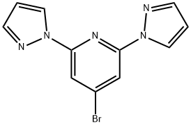 4-溴-2,6-二-1H-吡唑-1-基吡啶 结构式