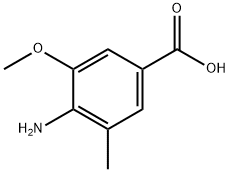 4-氨基-3-甲氧基-5-甲基苯甲酸 结构式