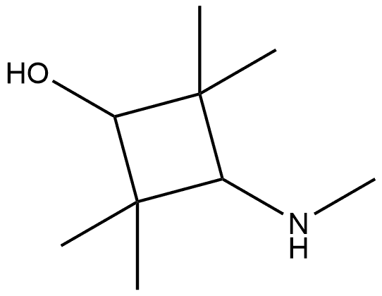 2,2,4,4-Tetramethyl-3-(methylamino)cyclobutanol 结构式