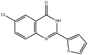 6-Chloro-2-(thiophen-2-yl)quinazolin-4(1H)-one 结构式