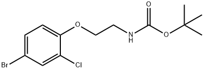 [2-(4-Bromo-2-chloro-phenoxy)-ethyl]-carbamic acid tert-butyl ester 结构式