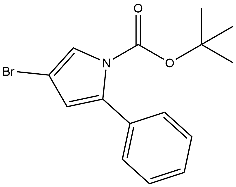 4-溴-1-BOC-2-苯基-1H-吡咯 结构式