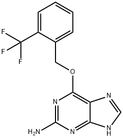 6-((2-(Trifluoromethyl)benzyl)oxy)-1H-purin-2-amine 结构式