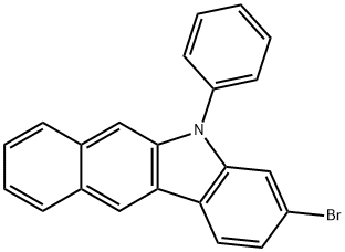 5H-BENZO[B]CARBAZOLE, 3-BROMO-5-PHENYL- 结构式