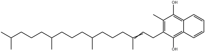 1,4-Naphthalenediol, 2-methyl-3-(3,7,11,15-tetramethyl-2-hexadecen-1-yl)- 结构式