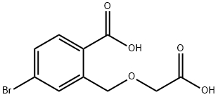 Benzoic acid, 4-bromo-2-[(carboxymethoxy)methyl]- 结构式