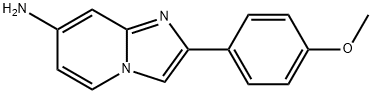 Imidazo[1,2-a]pyridin-7-amine, 2-(4-methoxyphenyl)- 结构式