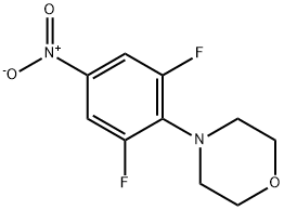 4-(2,6-DIFLUORO-4-NITROPHENYL)MORPHOLINE 结构式