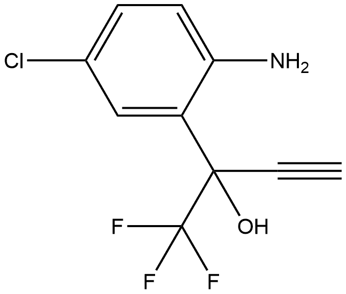 2-(2-氨基-5-氯苯基)-1,1,1-三氟-3-丁炔-2-醇 结构式