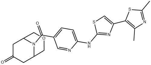 3-Oxa-9-azabicyclo[3.3.1]nonan-7-one, 9-[[6-[(2',4'-dimethyl[4,5'-bithiazol]-2-yl)amino]-3-pyridinyl]carbonyl]- 结构式