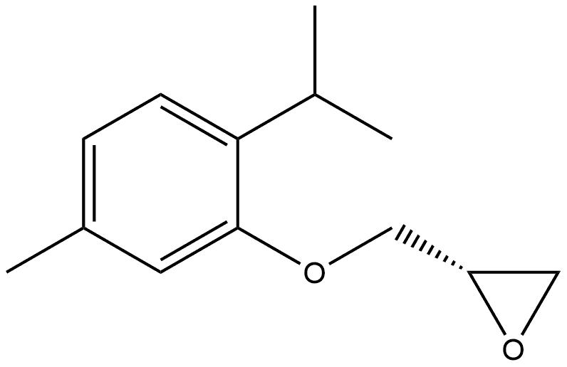 (S)-2-((2-isopropyl-5-methylphenoxy)methyl)oxirane 结构式