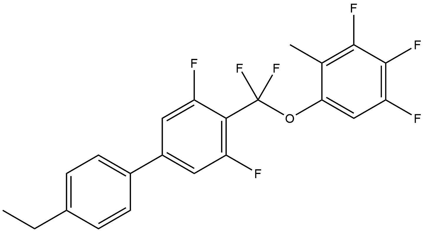 Benzene, 1-[(4′-ethyl-3,5-difluoro[1,1′-biphenyl]-4-yl)difluoromethoxy]-3,4,5-trifluoro-2-methyl- 结构式