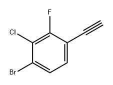 1-溴-2-氯-4-乙炔基-3-氟苯 结构式