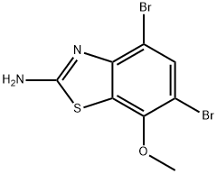 2-Benzothiazolamine, 4,6-dibromo-7-methoxy- 结构式