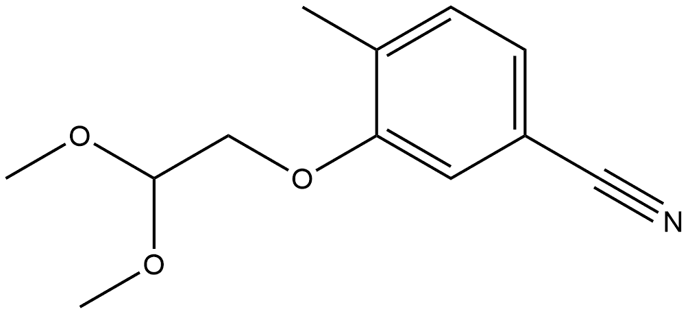 3-(2,2-Dimethoxyethoxy)-4-methylbenzonitrile 结构式