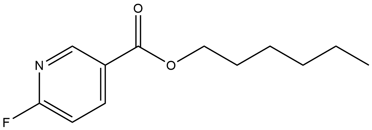 Hexyl 6-fluoro-3-pyridinecarboxylate 结构式