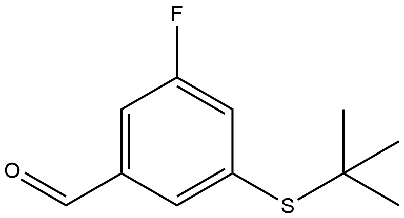 3-[(1,1-Dimethylethyl)thio]-5-fluorobenzaldehyde 结构式