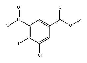 3-氯-4-碘-5-硝基苯甲酸甲酯 结构式