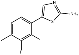 5-(2,3-Difluoro-4-methylphenyl)thiazol-2-amine 结构式