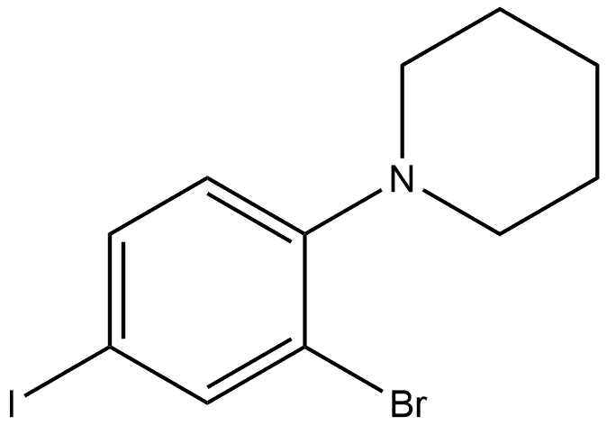 1-(2-BROMO-4-IODOPHENYL)PIPERIDINE 结构式