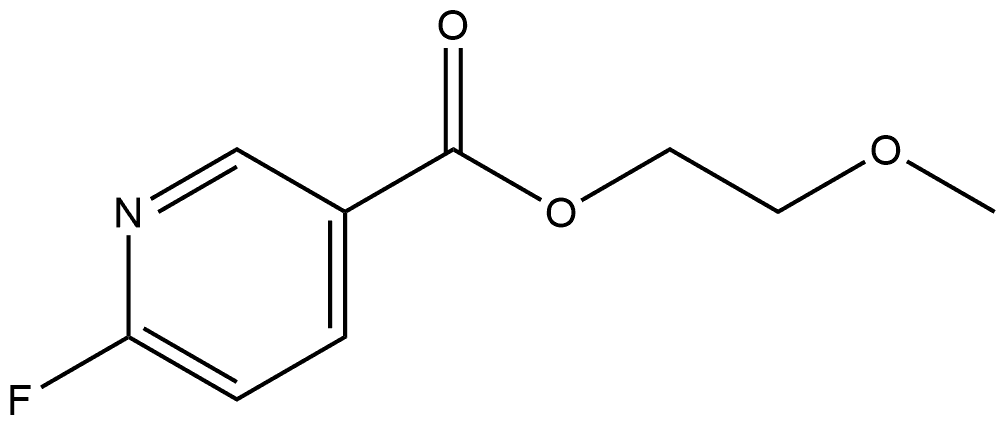 2-Methoxyethyl 6-fluoro-3-pyridinecarboxylate 结构式