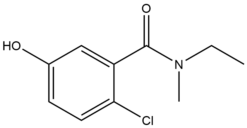 2-Chloro-N-ethyl-5-hydroxy-N-methylbenzamide 结构式