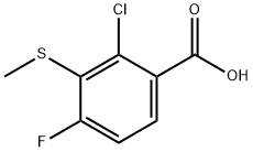 Benzoic acid, 2-chloro-4-fluoro-3-(methylthio)- 结构式