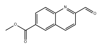 6-Quinolinecarboxylic acid, 2-formyl-, methyl ester 结构式