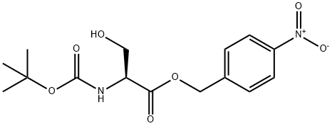 L-Serine, N-[(1,1-dimethylethoxy)carbonyl]-, (4-nitrophenyl)methyl ester 结构式