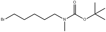 叔丁基N-(5-溴戊基)-N-甲基氨基甲酸酯 结构式